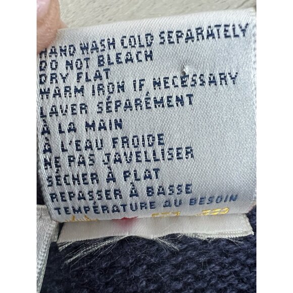 Vintage 80s Northern Treasures blue embroidered Christmas Holiday cardigan M - Picture 14 of 14